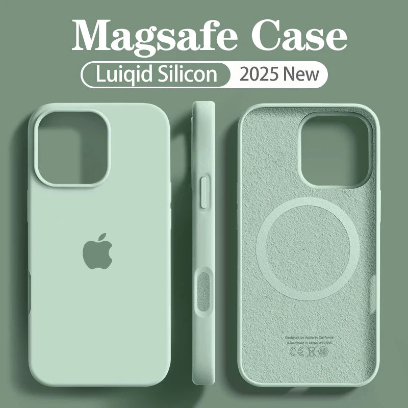 Coque Silicone MagSafe Pour IPhone 12/12 Pro/13/13 Pro/13 Pro Max/14/14 Pro/14 Pro Max