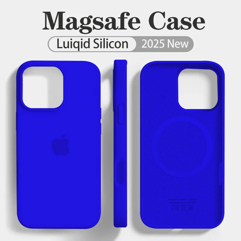 Coque Silicone MagSafe Pour IPhone 15/15 Pro/15 Pro Max/16/16 Pro/16 Pro Max